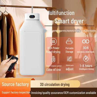 Foldable Smart Clothes Dryer with Sterilization, Large Capacity, Portable, Baby-Safe, No Installation Needed.
