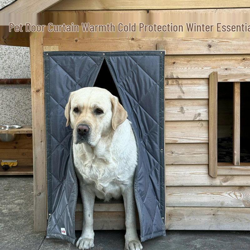 Winter Waterproof & Insulated Pet Door Curtain: Large Dog Kennel & Cat Nest