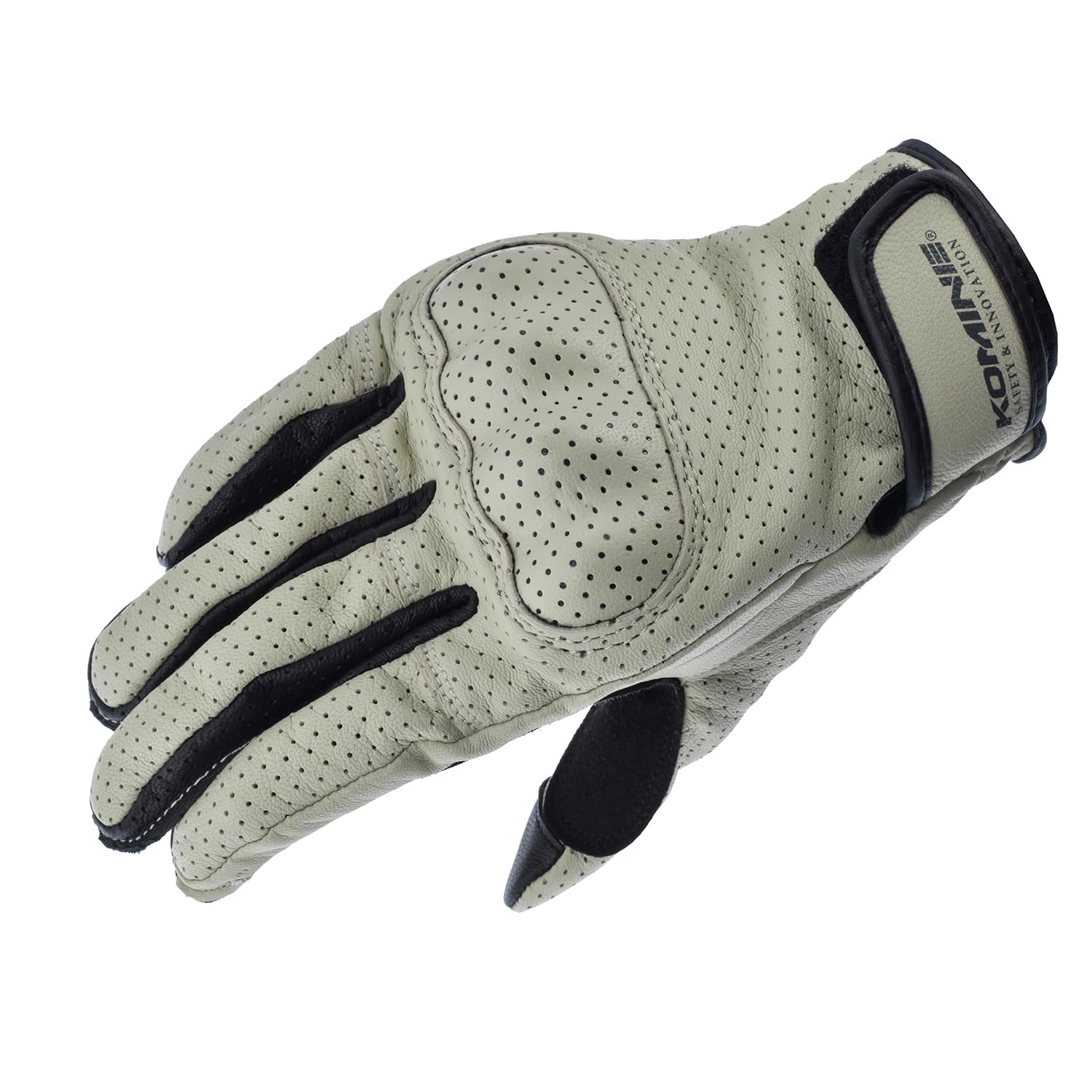 

Komine Motorcycle Gloves Vented Protective Leather Gloves Beige XL GK-257 бежевый