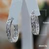 Romantic Zircon Circle Piercing Hoop Earrings for Women Wedding Party Classic Fashion Jewelry Pendientes Eh682