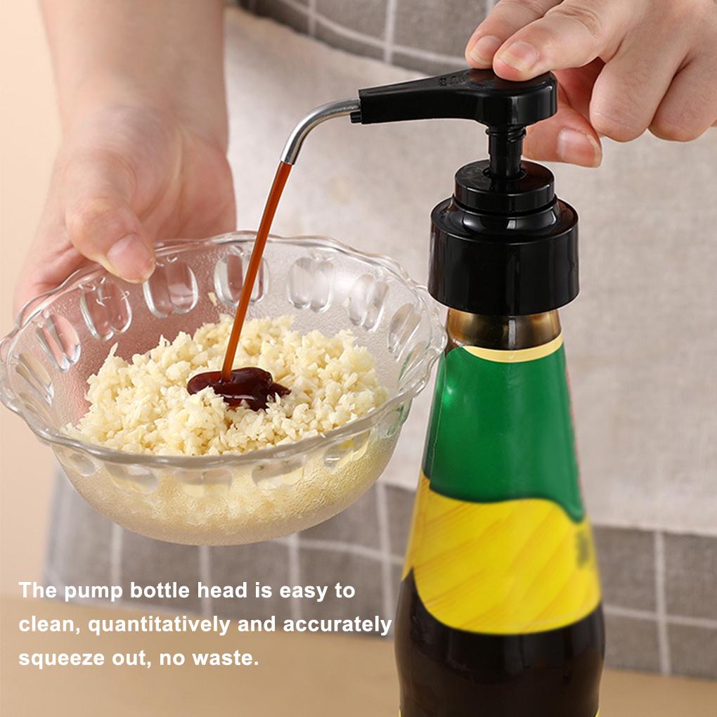 Kitchen Household Oil Sprayer Sauce Bottle Stopper Nozzle Squeeze Dispenser Pump