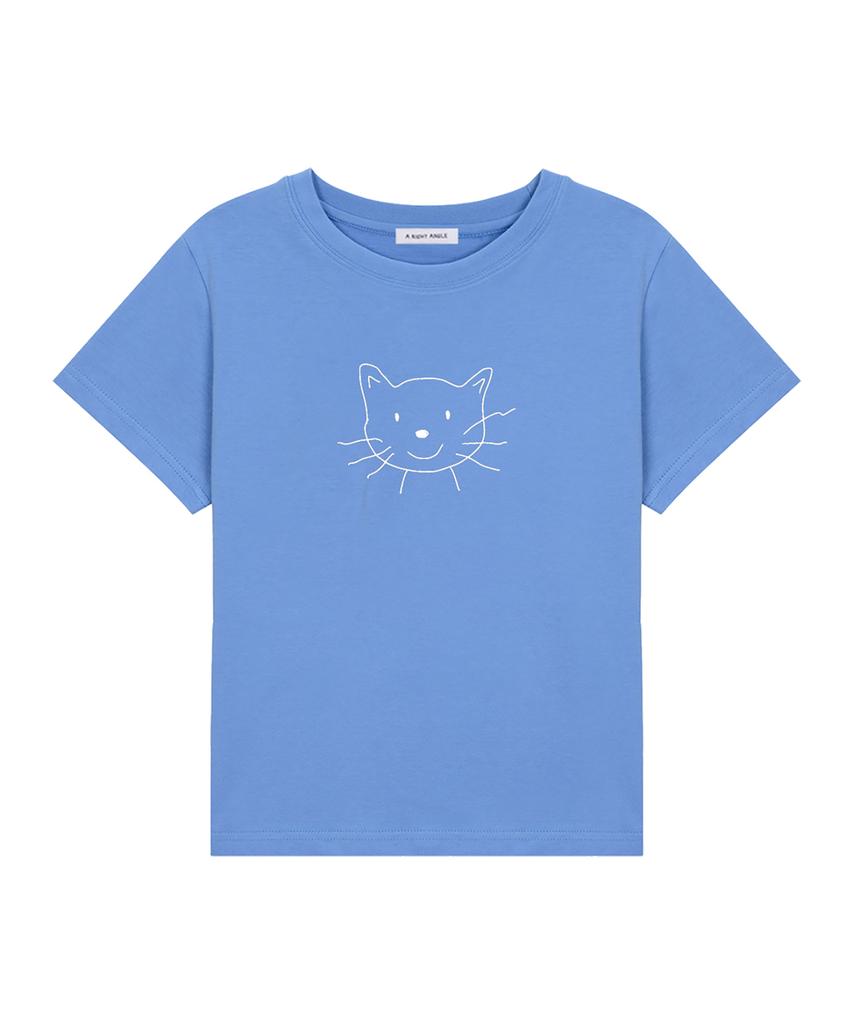 Eolaiteuaenggeul Cat Face Crop Tee (3 Color)
