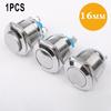 12V Metal Waterproof Push Button Switch 16mm Momentary Normally Open with Brass Material Suitable for Contactors and Starters