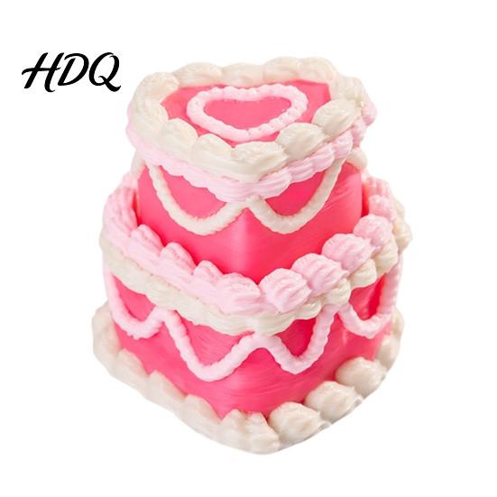 Relaxation Relief Items Birthday Cake Stress Toy, Cute Dessert Decompression Fidget for Miniature Food Models Desk, Novelty Squeeze Gift Car,