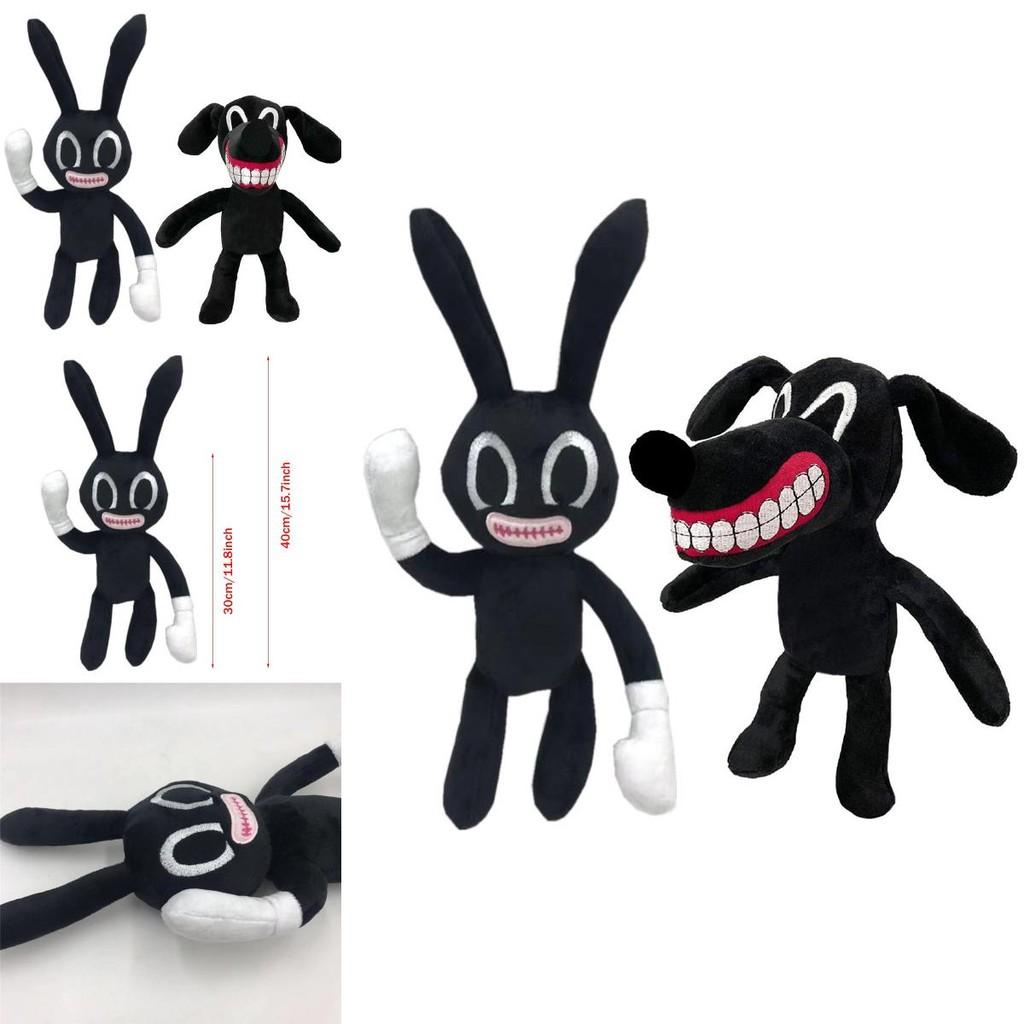 Adorable And Spooky Siren Head Horror Black Bunny Plush Stuffed Doll For Kids