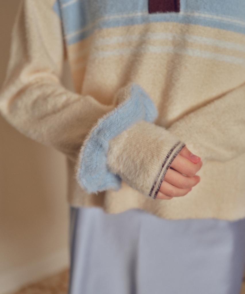 Melly&Rose Fluffy Knit Scrunchie (310542)_Light Blue