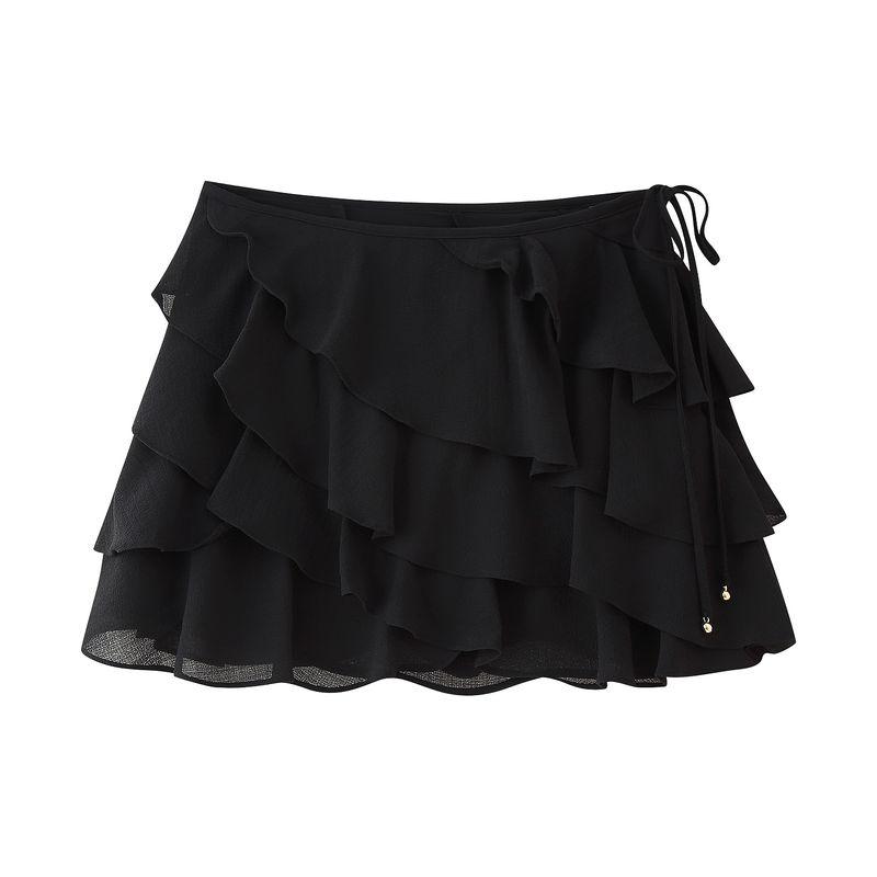 Kaslead New Arrival Women's Fashion Style Fashion Laminated Decoration Shirt Skirt 8372079 8372080