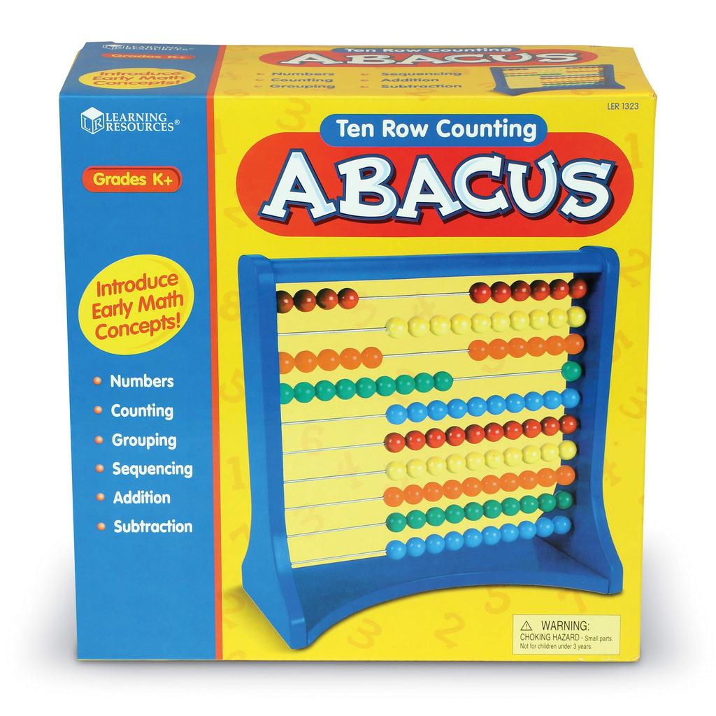 Learning Resources Abacus Colorful Abacus LER 1323 Ten-Row 10-Row