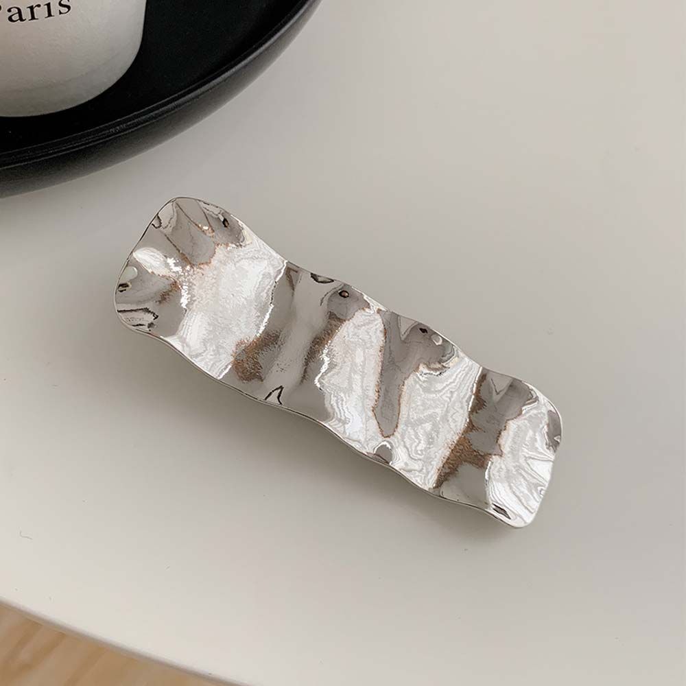 Korean Style Rectangle Side Bangs Hair Clips Punk Hair Clips Metal Hair Pins Fix Fringe Barrette