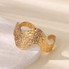 Stainless Steel Leave Bangle Bracelet For Women Simple Vintage Gold Color Geometric Open Cuff Bracelets Fashion Jewelry Gift