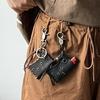 Handgefertigte Leder-Feuerzeug Hülle Elegantes Leder-Feuerzeug Etui Schlüsselanhänger Hergestellt aus Robusten Materialien für Langlebigen Gebrauch
