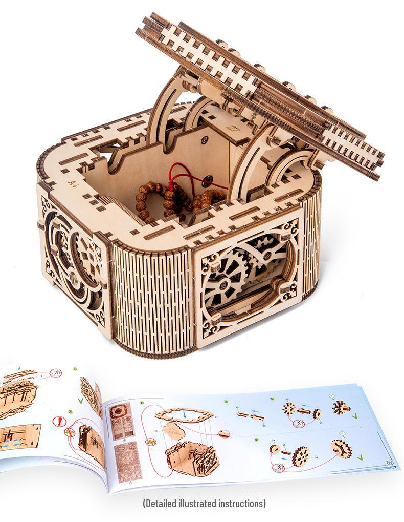 Children's 3D Wooden Perpetual Calendar Puzzle - DIY Mechanical Gear Assembly Model