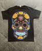 Catrina Mexicaanse neon schedel Unisex T-shirt M katoen
