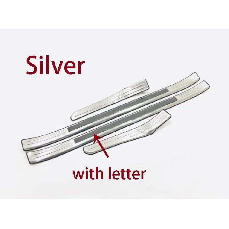 For Subaru Forester 2018      Steel External Door Sill Scuff Plate Cover Threshold Strip Pedal Accessories