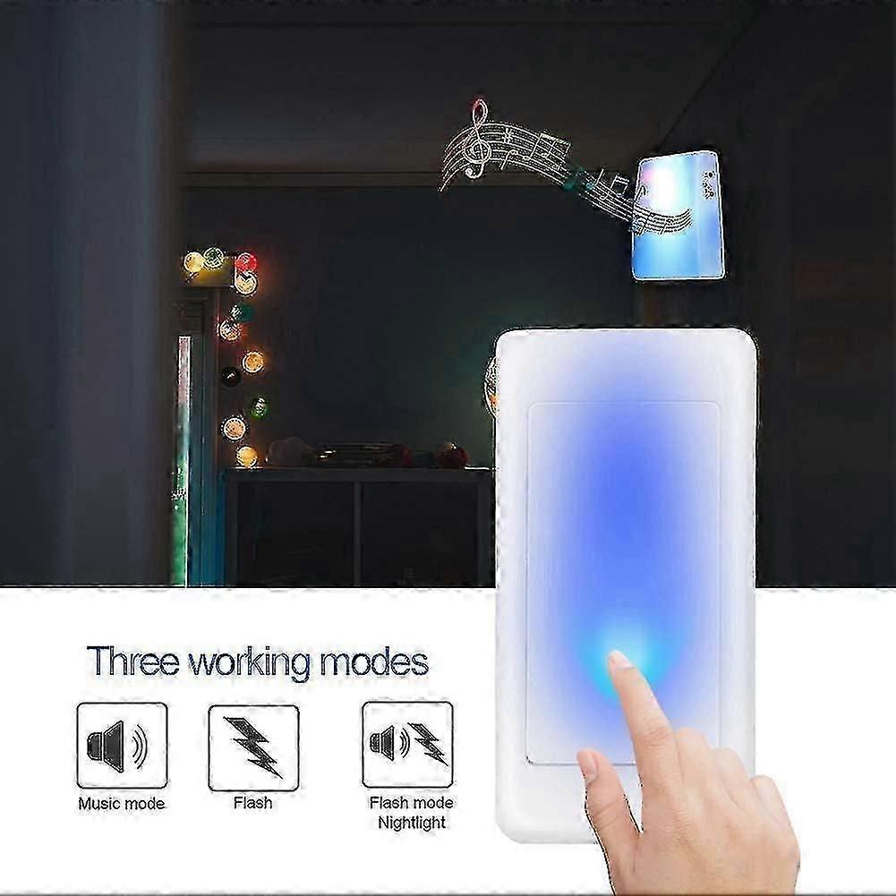 Wireless Doorbell for Deaf/Hard of Hearing Elderly with 7 Color Flashing Lights, 3 Modes & 16 Adjustable Volume
