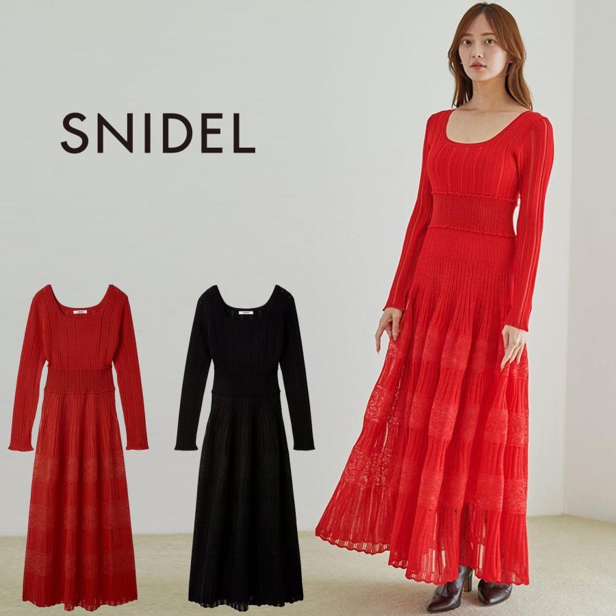 SALE50%OFF SNIDEL Lace Crochet Long Dress swno255152 Women s Dress Long Dress Elegant Long Sleeve