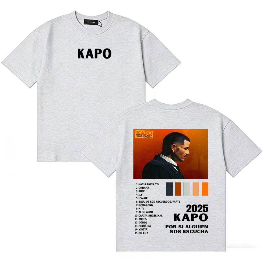 Rapper Kapo Pop Cover Merch T Shirts Unisex Women Double Sided Print Casual Summer Aesthetic Cozy Short Sleeve Tshirt Y2K TShirts