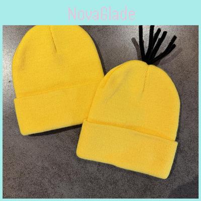Czapka zimowa z dzianiny z postaciami Minionków, zapewniająca ciepło i modny styl uliczny