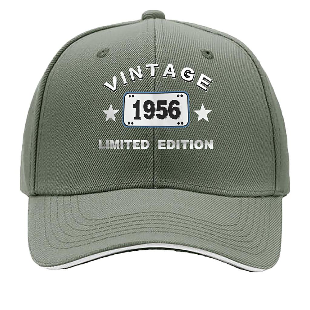 Vintage 1956 Retro Art Hip Hop Hat Fashion Outdoor Sports Sandwich Baseball Cap