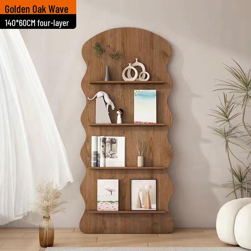 Nordic Floor-Standing Bookshelf: Multi-Layer Wall Storage Rack for Magazines and Picture Books