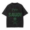 Harajuku Gewaschenes Hemd Saudi-Arabien September Accessoires Neuheit T-Shirt Oversize Nationalfeiertag Streetwear Sommer T-Shirt