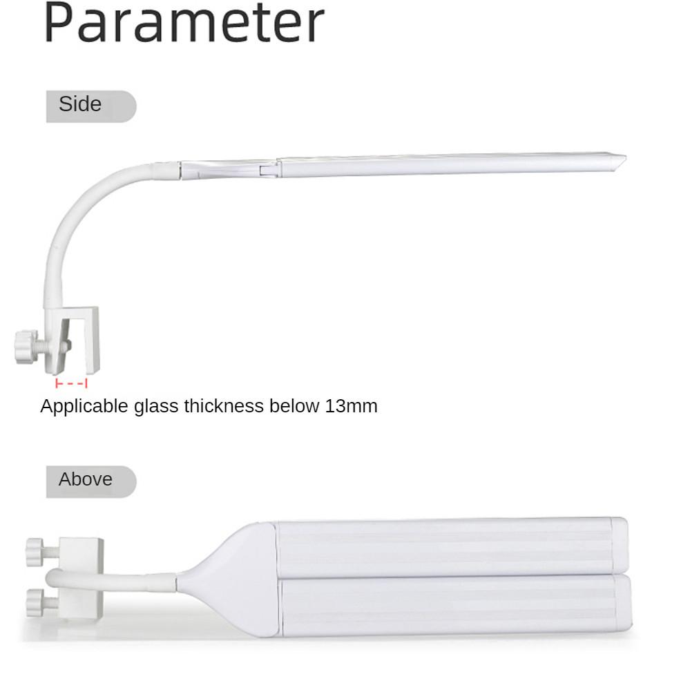 Lumină Acvariu Luminozitate Ridicată Pliabilă cu Două Brațe Rotativă la 180° Lampă LED Acvariu Ajustabilă Spectru Complet Lumină Acvariu