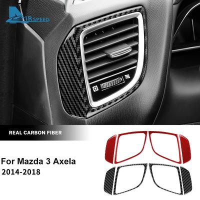 Carbon Fiber Interior Sticker for Mazda 3 Axela 2014-2018 Side Vent Grille Center Console LHD RHD