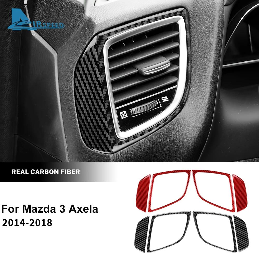 Carbon Fiber Interior Sticker for Mazda 3 Axela 2014-2018 Side Vent Grille Center Console LHD RHD
