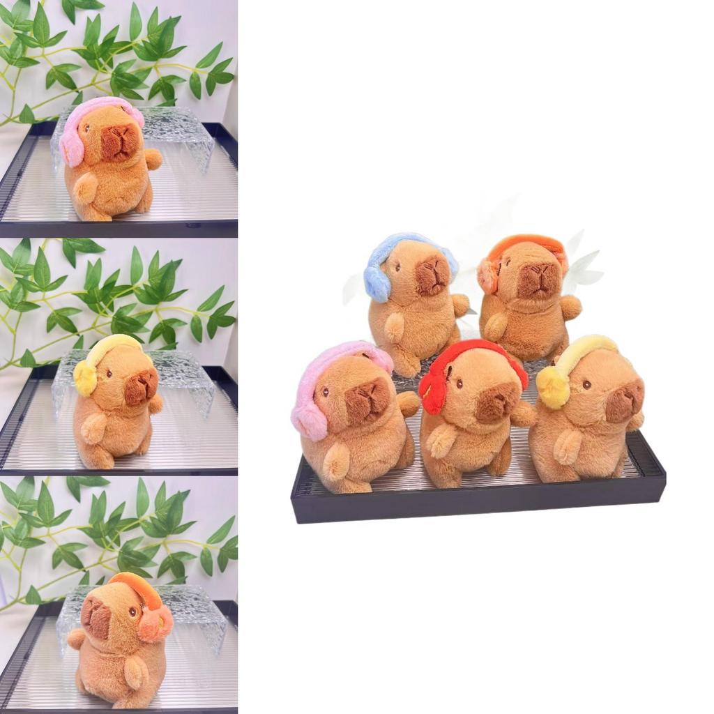 Adorable Plush Capybara Toy With Colorful Headphones Perfect For Birthdays And Collectors