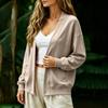 Women's V-Neck Long Sleeve Cardigan with Pockets Casual Loose Fit Color