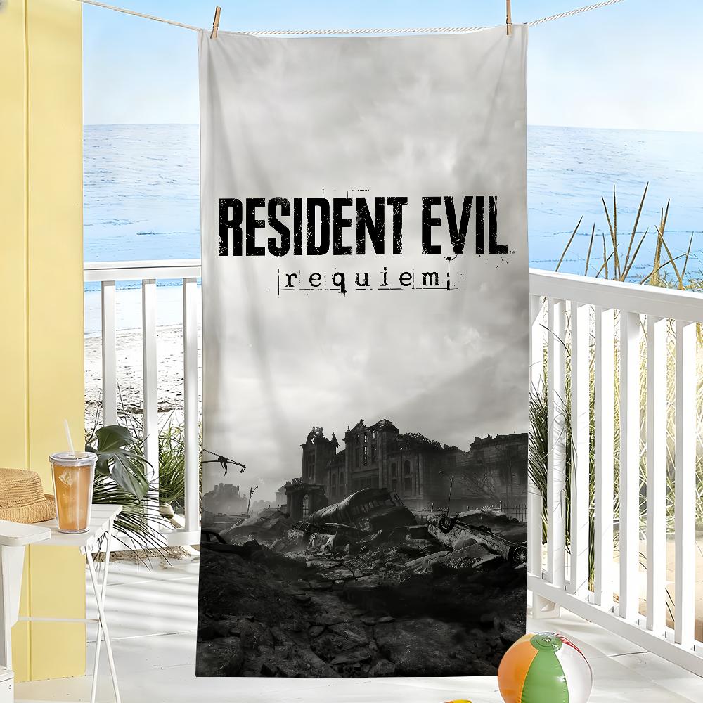 Classic Game R-Resident E-Evil Requiem Towel Soft Pool Gift For Travel Gym Shower Camping Quick Dry Sports Large Beach Towels
