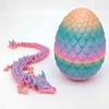 3D Printed Crystal Dragon Figurine with Movable Joints - Perfect Children's Birthday Gift