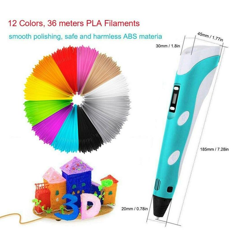 Buy Dagu 3D Printing Pen With 12 Colours 3D Doodle Pen Filament Refills