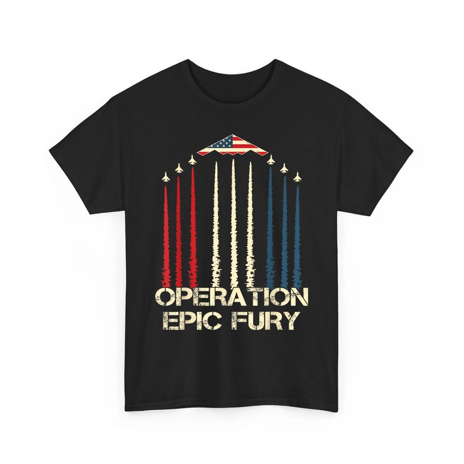 Operation Epic Fury T-Shirt, American Flag Patriotic Unisex T-Shirt S