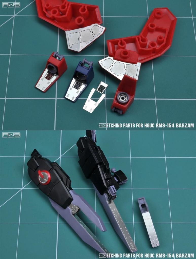 HG 1/144 Barzam (A.O.Z. RE-BOOT Version) Custom Detail Up High-Quality Metal Parts with Water-Transfer Decals