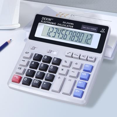 Desk Calculator 12 Digit LCD Display Solar and Battery Powered  Big Button Giant Accounting