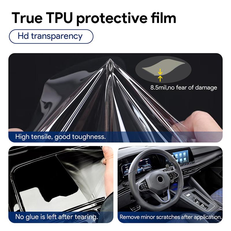 Tpu Transparent Film for VW VOLKSWAGEN ATLAS  2024 Car Interior Stickers Center Console Screen Dashboard Gear Panel