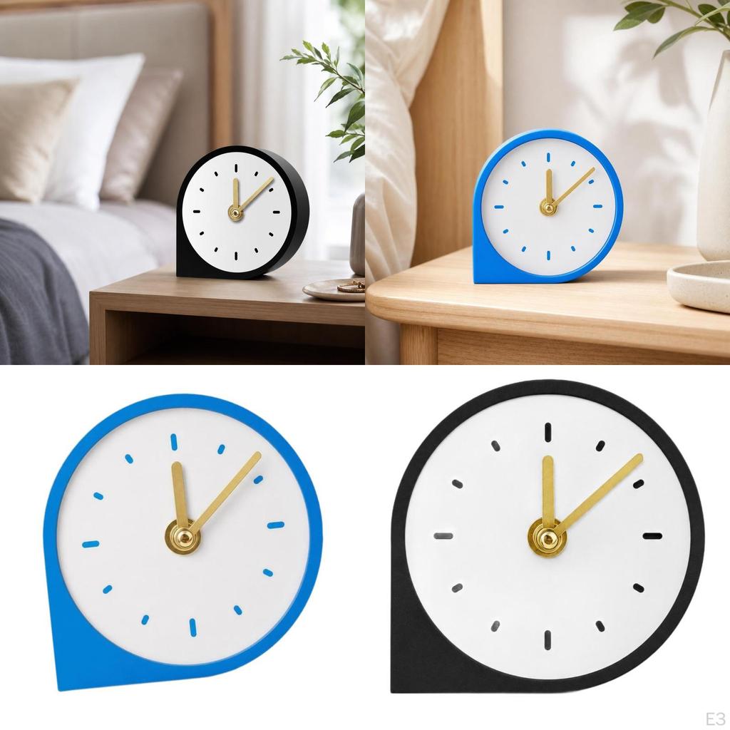 Acrylic Desk Clock Gifts Non Ticking Creative Bedside Clocks Tabletop Clocks, for Desktop