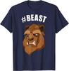 Mode Casual Disney Belle en het Beest Hashtag Beest Portret T-shirt S-4XL Zomer