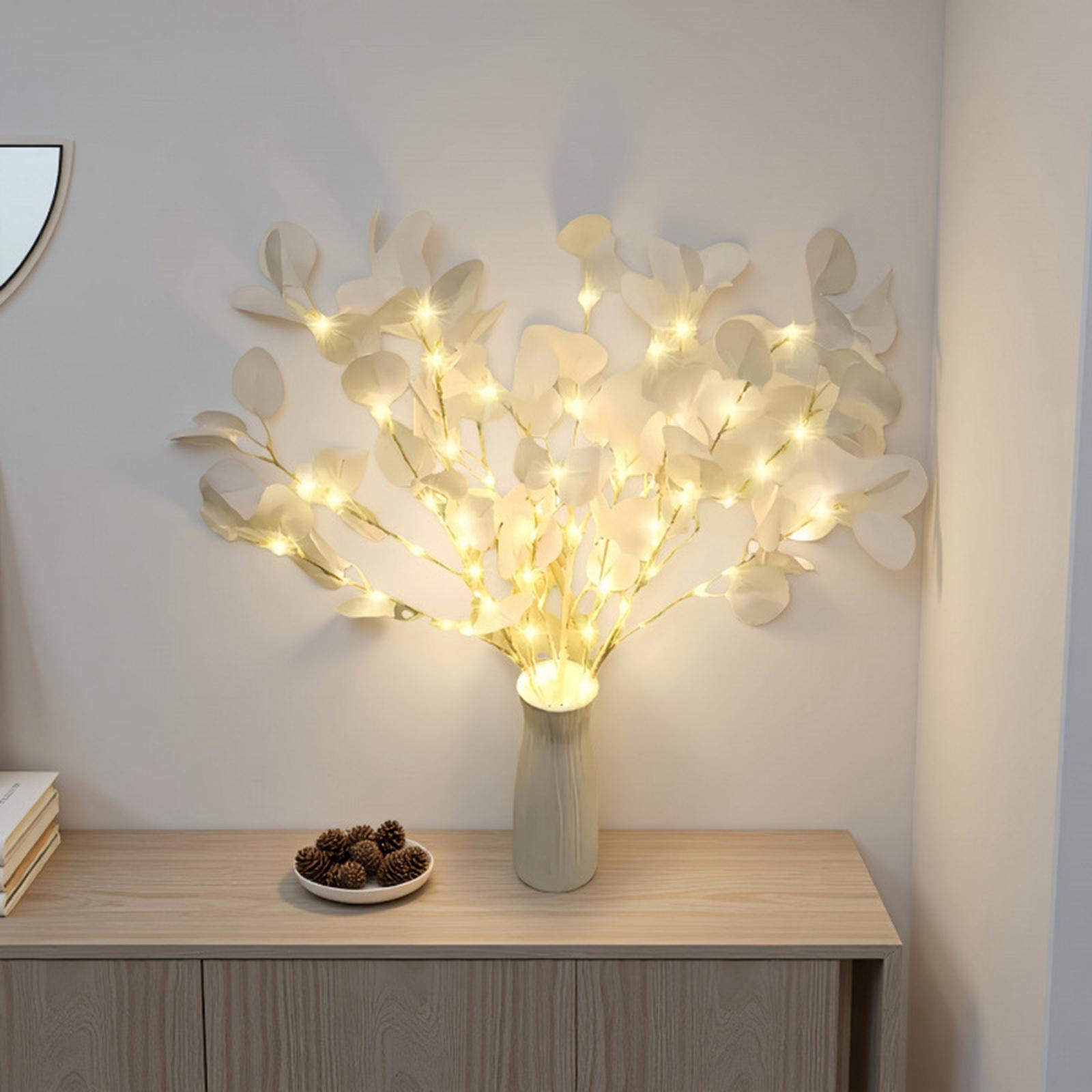 

3in Leaf Decoration, Holiday Decoration With Light, Single Branch Cutting, Indoor Desktop Decoration One Size