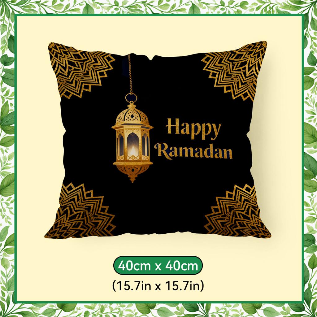 Ramadan Golden Crescent Moon Cushions Pillowcase Polyester Cushion Cover Throw Pillow Pillowcover Home Car Sofa Decor