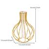 Glass Vase with Metal Frame Transparent Wire Tabletop for Living Room, Office Desk,