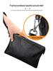 Men's Cross-Border Fashion Zipper Clutch: Large Capacity, Textured Handbag for Business & Portability.