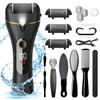 7d24hcare Electric Callus Heel Callus USB LED Foot Care Battery Level Hard Skin Callus Japanese Instruction Manual Black Remover, 16-in-1, Remover,