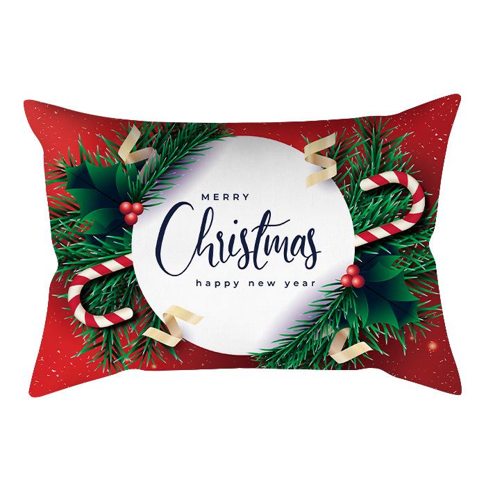 New Christmas Waist Pillow Case Long Pillow Pillow Golden Snowflake Home Cushion Cover