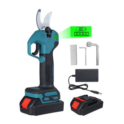 Forbici da potatura elettriche senza spazzole con 2 batterie da 21 V 1300 mAh Forbici da potatura portatili con LCD