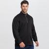 DIBINZE Herren Übergröße Einfarbig Mock-Neck Langarm Layer-Pullover