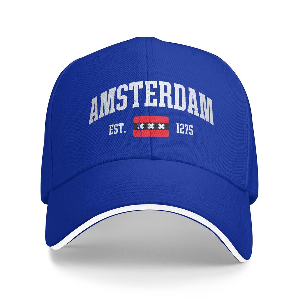 Cappellino da baseball unisex con bandiera di Amsterdam Est   Sole dei Paesi Bassi Estate Unisex Unisex Cappellino Trucker Personalizzato Vendita all'ingrosso Sportivo Snapback