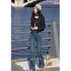 Lu Xiangnan Women's Retro High-Waist Flared Jeans