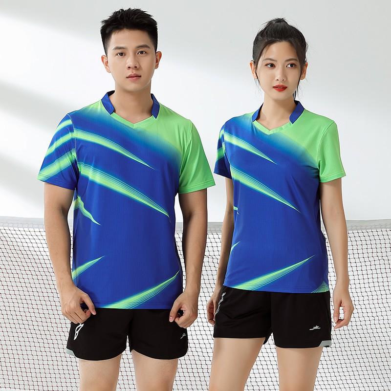 Unisex Quick-Dry Badminton Set Short Sleeve Sportswear Training Competition Running Basketball Volleyball Tennis